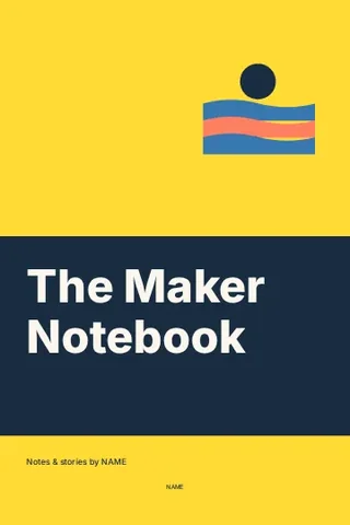The Maker Notebook · Stencil book cover template