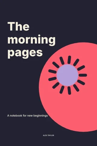 The morning pages · Bold book cover template