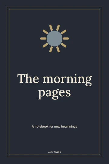 The morning pages · Elegant book cover template