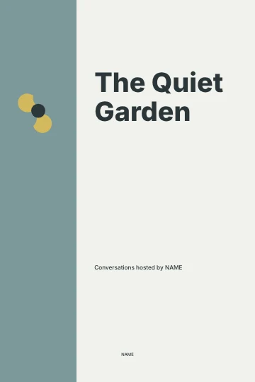 The Quiet Garden · Column book cover template