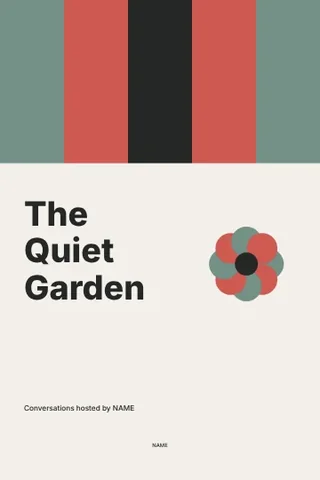 The Quiet Garden · Spectrum book cover template