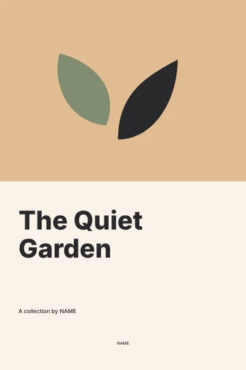The Quiet Garden · Duotone book cover template