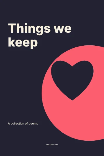 Things we keep · Bold book cover template