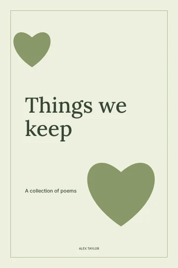 Things we keep · Botanical book cover template