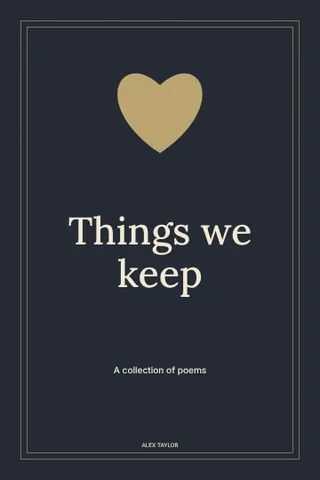 Things we keep · Elegant book cover template