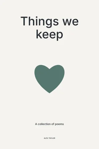 Things we keep · Minimal book cover template