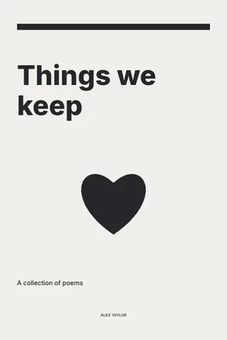 Things we keep · Fine-line cover book cover template