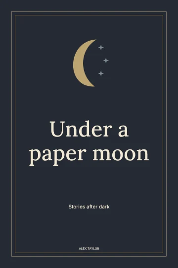 Under a paper moon · Elegant book cover template