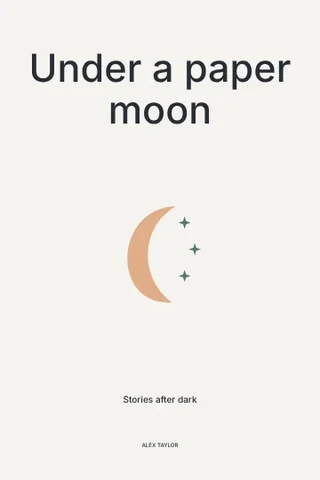 Under a paper moon · Minimal book cover template