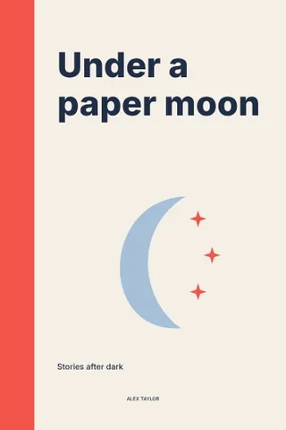 Under a paper moon · Swiss book cover template
