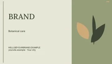 Botanical care · Linework business card template