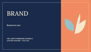 Botanical care · Studio business card template