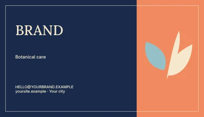 Botanical care · Studio business card template