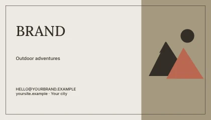 Outdoor adventures · Studio business card template