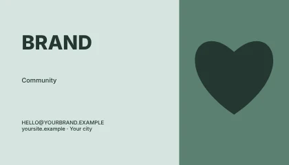 Community · Frame business card template