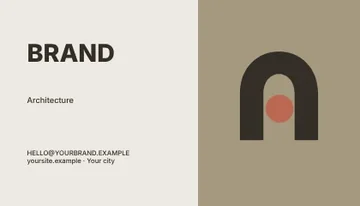 Architecture · Typographic business card template