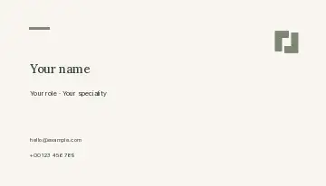 Home & interiors · Modern business card template
