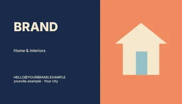 Home & interiors · Typographic business card template