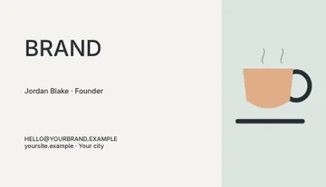 Coffee · Minimal business card template