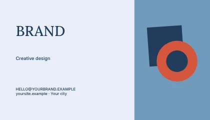 Creative design · Contour 3 business card template