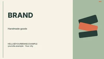 Handmade goods · Classic business card template