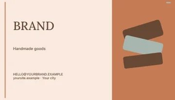 Handmade goods · Linework 2 business card template