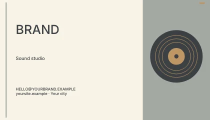 Sound studio · Terrace business card template
