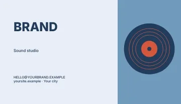 Sound studio · Duotone business card template