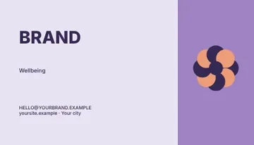 Wellbeing · Orbit business card template