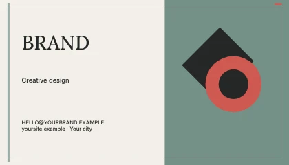 Creative design · Signal business card template