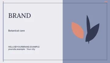 Botanical care · Signal 2 business card template