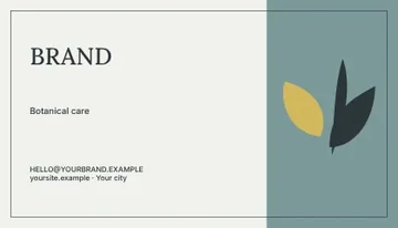 Botanical care · Studio 2 business card template