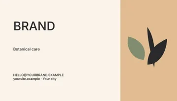 Botanical care · Gallery 2 business card template