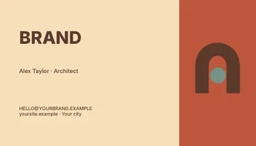Architecture · Retro business card template