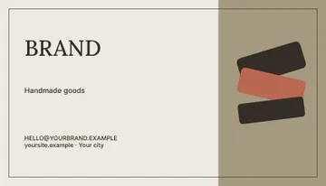 Handmade goods · Studio business card template