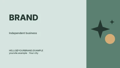 Independent business · Column business card template