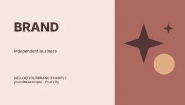 Independent business · Frame business card template