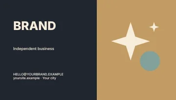 Independent business · Typographic business card template