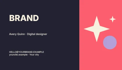 Technology · Bold business card template