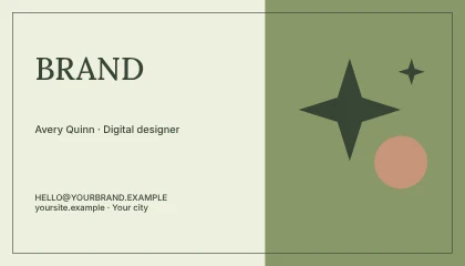 Technology · Botanical business card template