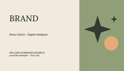 Technology · Editorial business card template