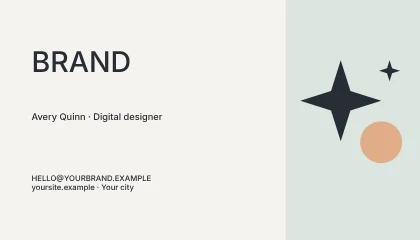 Technology · Minimal business card template