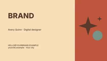 Technology · Retro business card template