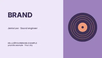 Music · Playful business card template