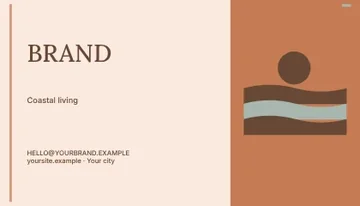 Coastal living · Linework business card template
