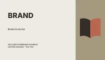 Books & stories · Column business card template