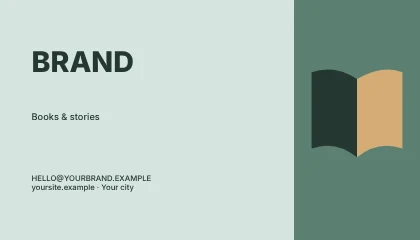 Books & stories · Orbit business card template