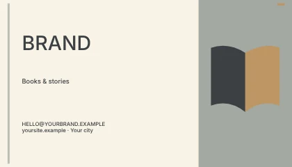 Books & stories · Terrace business card template