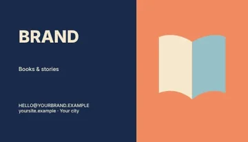 Books & stories · Typographic 2 business card template