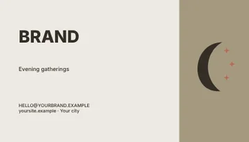 Evening gatherings · Column business card template
